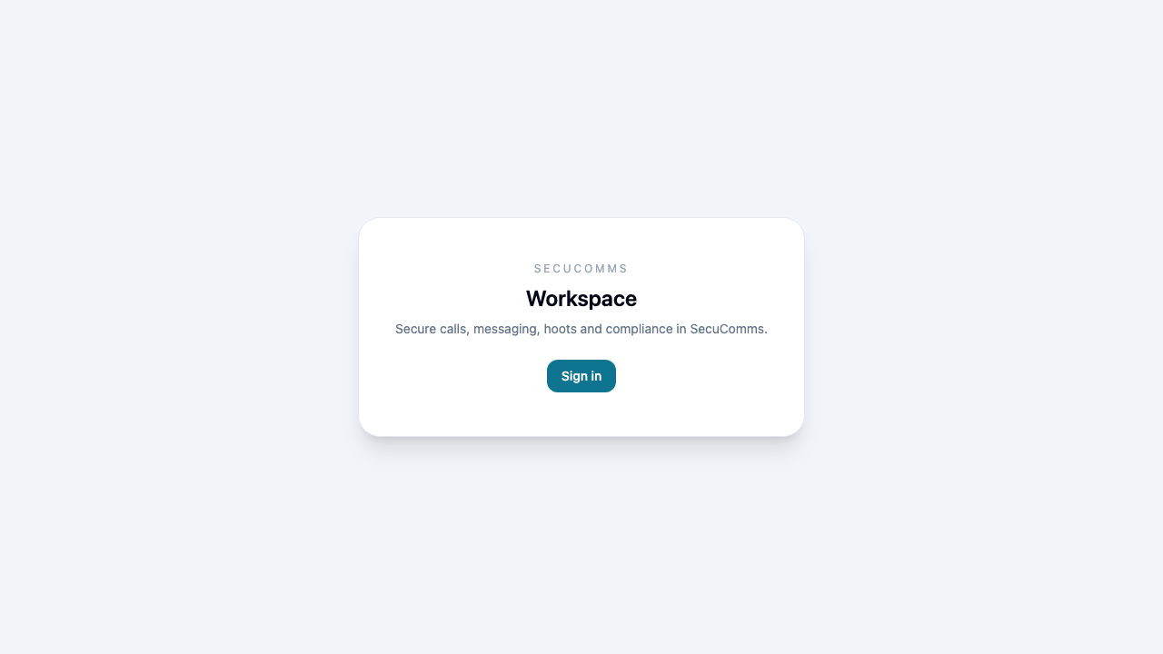 SecuComms website preview